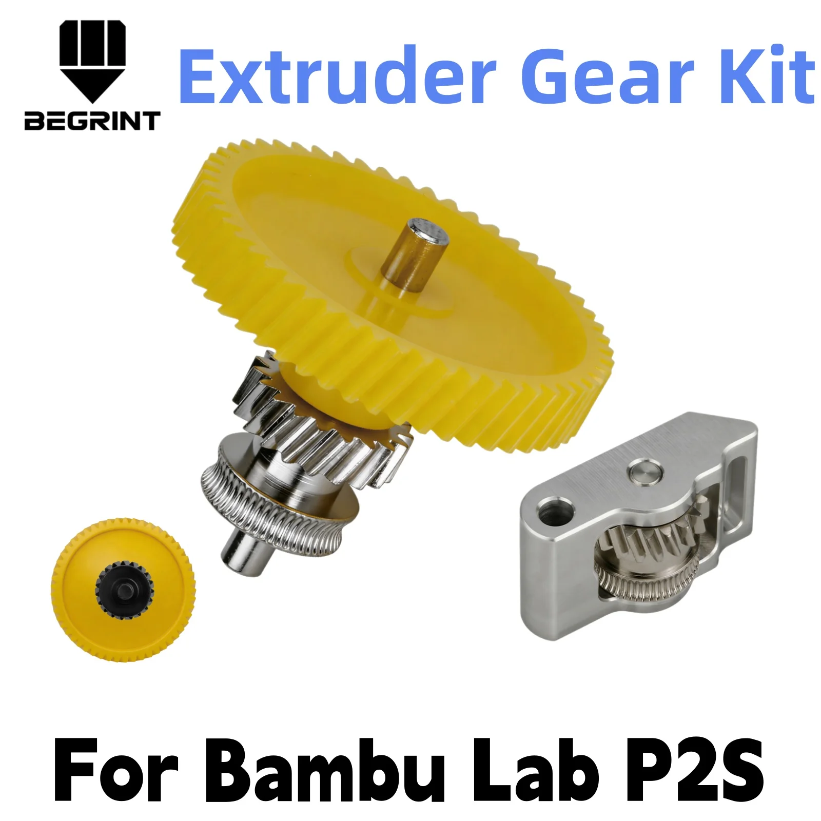 

Upgraded Hardened Steel Extruder Gear Set For Bambu Lab P2S Nickel Plated / DLC Black Gear Integrated Extrusion Mechanism Parts