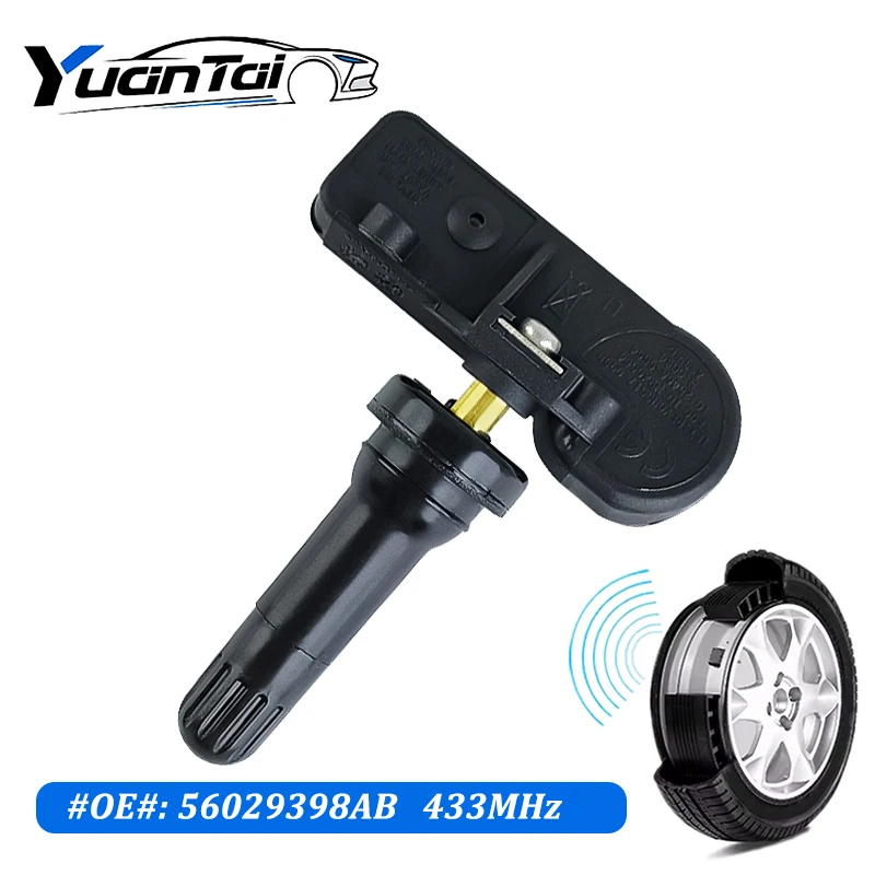 

For 2011-2020 Tire Pressure Sensor Dodge Ram 1500 Chrysler 300 Jeep Grand Cherokee Fiat 500 56029398AB 56029398AA 433MHz TPMS