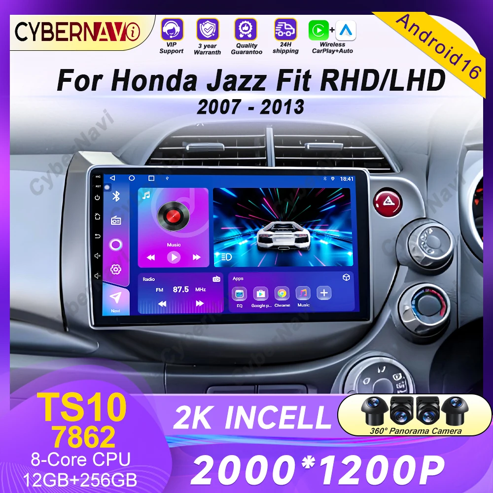 

Android-магнитола для Honda Jazz 2 GG 2008-2014, Fit 2 GE GP GE 2007-2014, GPS-навигация, мультимедийный видеоплеер, стереосистема QLED