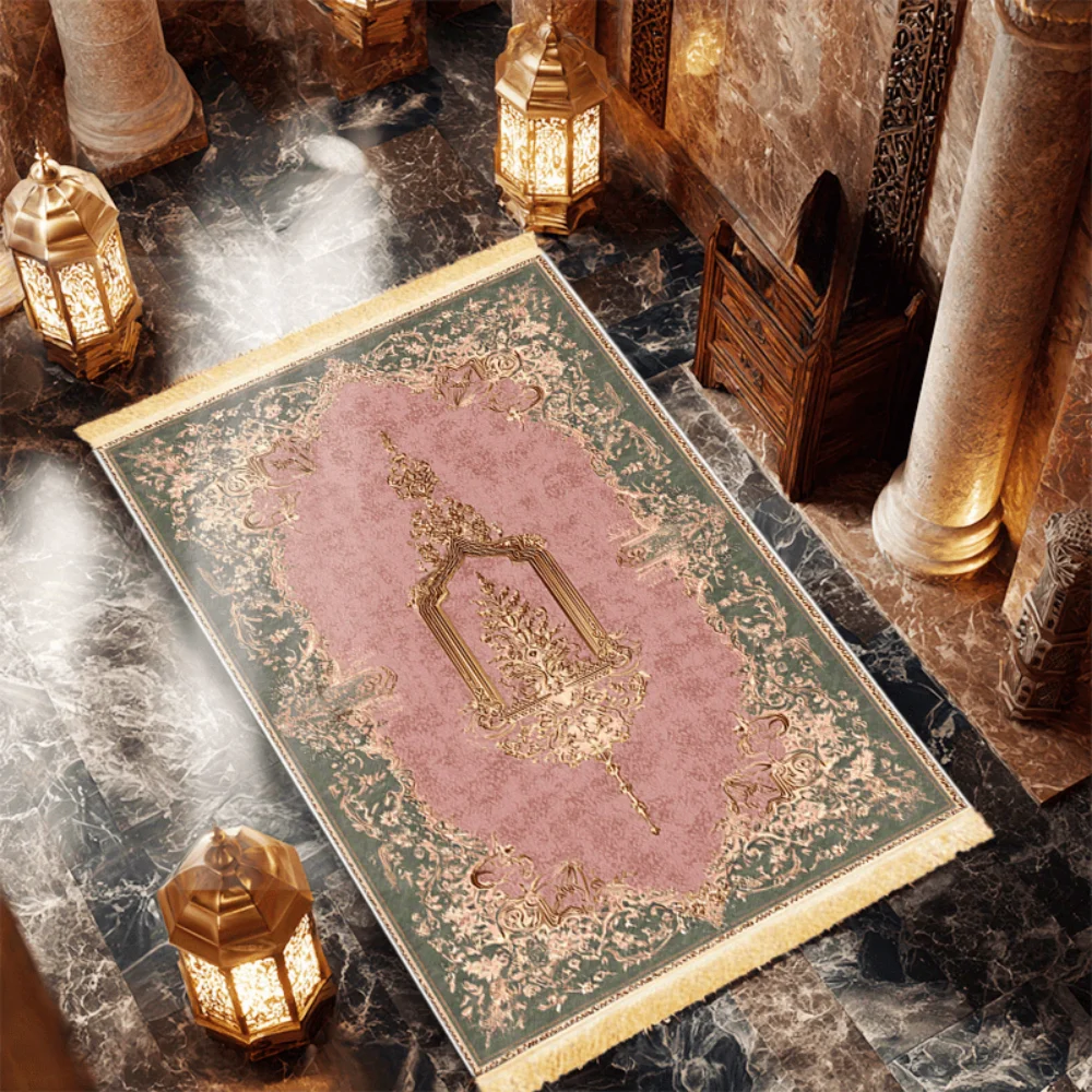 Polyester Muslim Prayer Rug, L - Maranta Prayer Plant ulasan dan harga