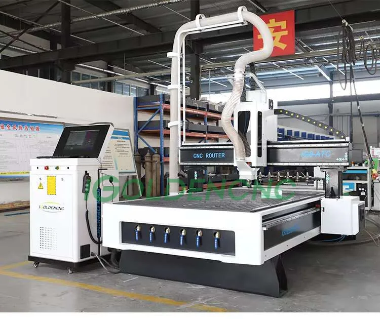 9Kw 공기 Coog 스핀들 3 4 축 나무 조각 Hine 1325 1530 진공 테이블이 있는 Atc Cnc Hinery
