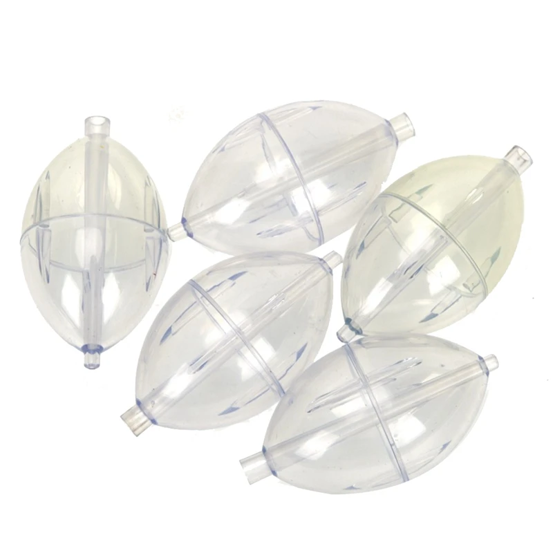 

5PCS Fishing Clear Float Buoy Slip Strike Indicator Oval Float Spin Surface Bubble Float Fishing Outdoor Spare Parts Parts