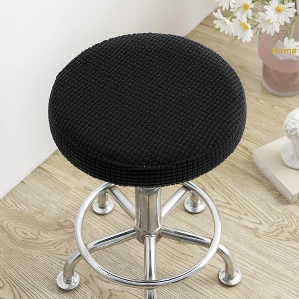 Soft Elastic Round Stool Chair Cover Polar Fleece Dust-proof Slipcover All-inclusive Breathable Bar Stool Covers Restaurant