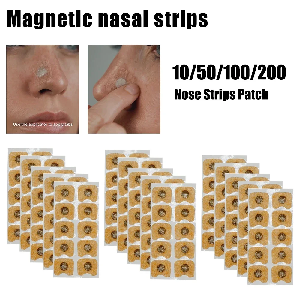 

10/50/100/200Pcs Nose Breathing Patches Magnetic Suction Iron Nasal Strips Increase Air Improve Sleep Quality Reduce Snoring
