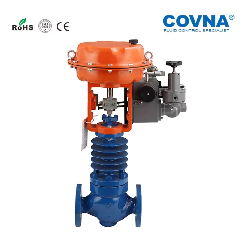 Series Top Guide Sleeve WCB Diaphragm Operated Pneumatic Control Globe Valve Pneumatic High Temperature Regulating Valve