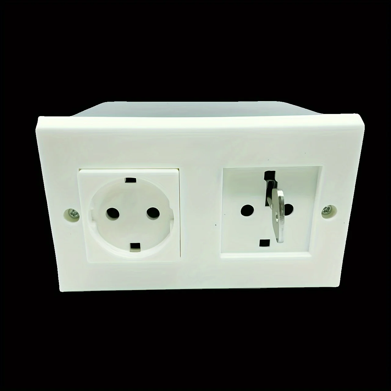 1PC European-Style Socket Diversion Safe with Vintage Key Steel Security Casing Extra-Large Hidden Drawer for Home Office
