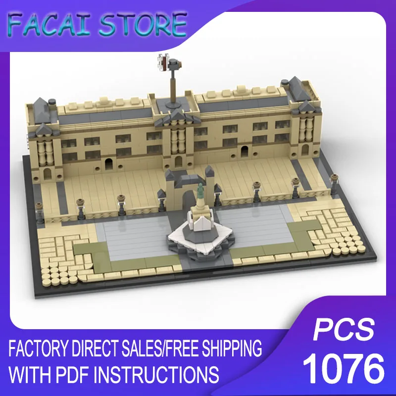 

Модульная модель городского здания, строительные блоки MOC, модульный Букингемский дворец, технологические блоки, рождественский конструктор DIY, подарки для строительных любителей