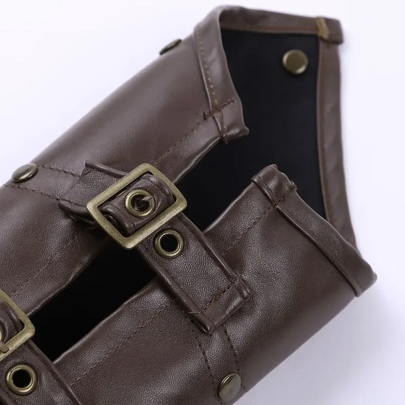 Регулируемый косплей, средневековые наплечные доспехи, набор ремешков на руку, готический стимпанк, искусственные заклепки, кожаный чехол, костюмы на Хэллоуин, реквизит