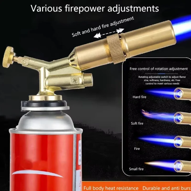 Welding Torch Gas Burner Flame Gun High Temperature Brass Copper Gas Torch Brazing Solder Propane Welding Plumbing