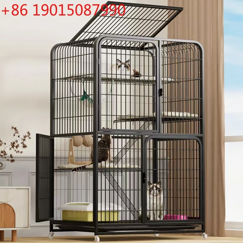 

Cat cage household indoor does not occupy an area, cat villa oversized house free space integrated multi-layer
