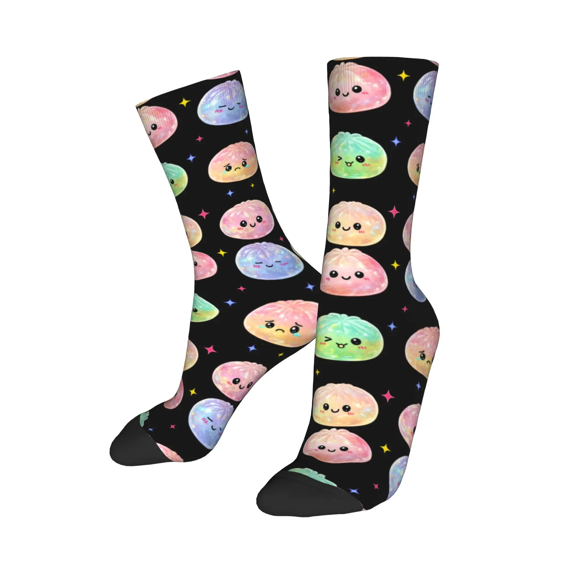 New Men's Socks Novelty Kawaii Dumpling Cute Pastel Anime Lovers Sock Polyester  Sport Women Socks Spring Summer Autumn Winter