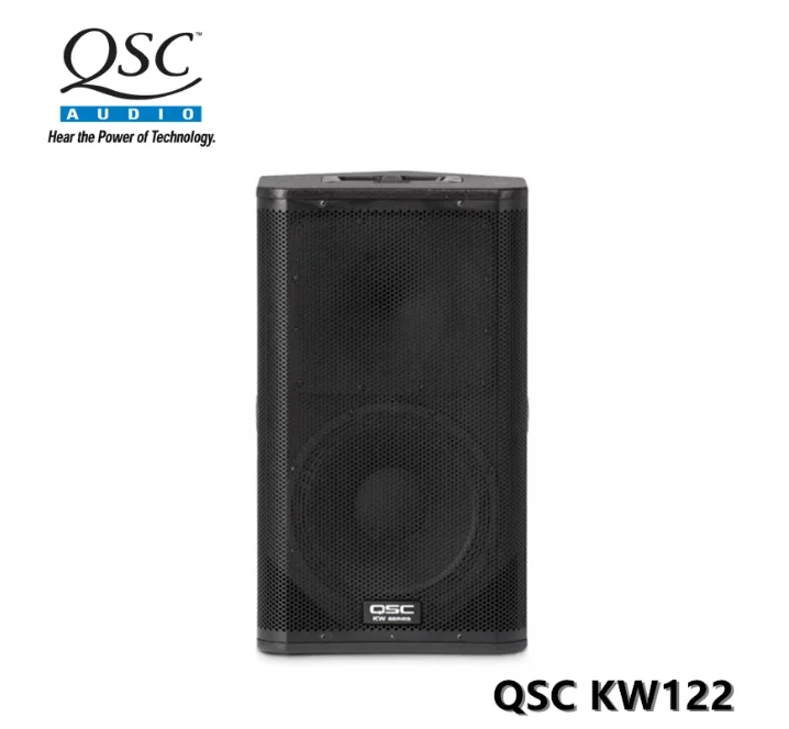 American QSC K12.2 Active Speaker System, Conference Audio System, KS112 Subwoofer