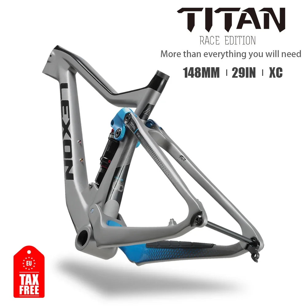 AliExpress Lexon 2025 LEXON Bicycle MTB Carbon Frame XC Mountain Bike Full Suspension 29 Boost frame XC Cross Country rockshox Cycling part