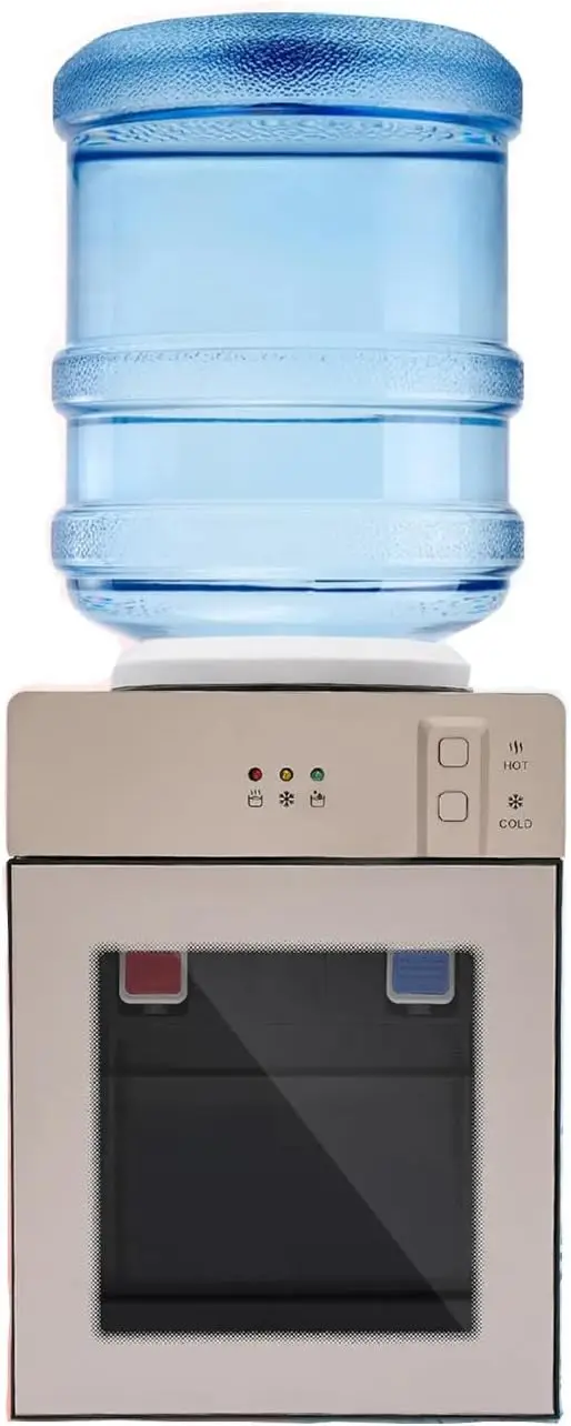 

Hot&Cold Water Cooler Dispenser - Freestanding Top Loading Home Office with 3 Temperature Settings - Hot, Cold & Room Water, Dur