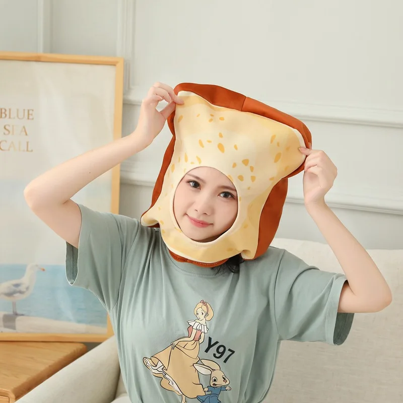 Hokkaido Sombrero de pan tostado Sombrero de felpa Accesorios para fotos Tocado de dibujos animados
