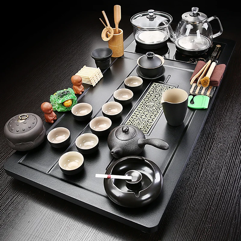 

Деревянный поднос для чая, декоративные аксессуары, роскошный дренажный поднос для чая, для кухни, гостиной, для гостеприимства, домашние товары