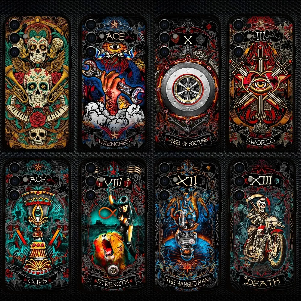 

Niche culture tarot cards, vertical Phone Case For Samsung S25/S24/S23/S22/S21/S20/Plus,Fe,Lite/Others Black Cover