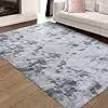 Soft Shag Area Rugs Indoor Modern Carpets Plush Fluffy Room Carpets Non Slip Furry Rugs Home Decor Tie-Dyed Light Grey 6'*9'