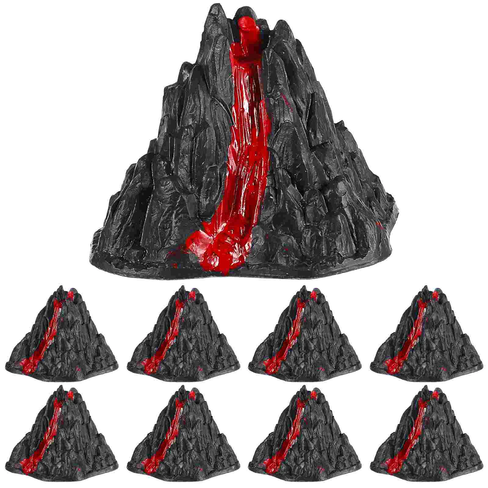 

10 Pcs Volcano Model Volcanic Landscape Decoration Rock Toy for Kid Models Toys Decorate Assorted Color Plastic Children