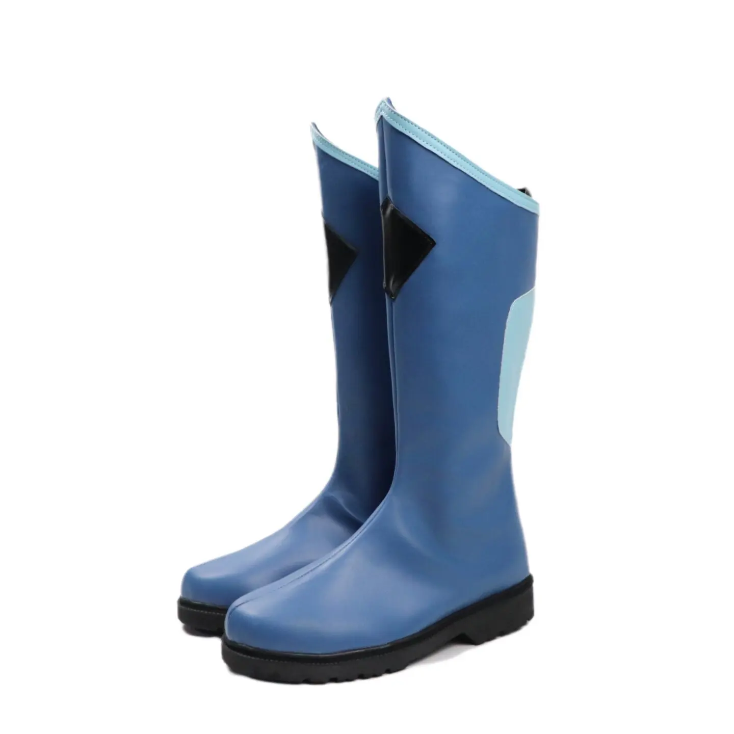 Anime The Dragon Prince Callum Cosplay Shoes Blue Short PU Leather Boots For Halloween Carnival