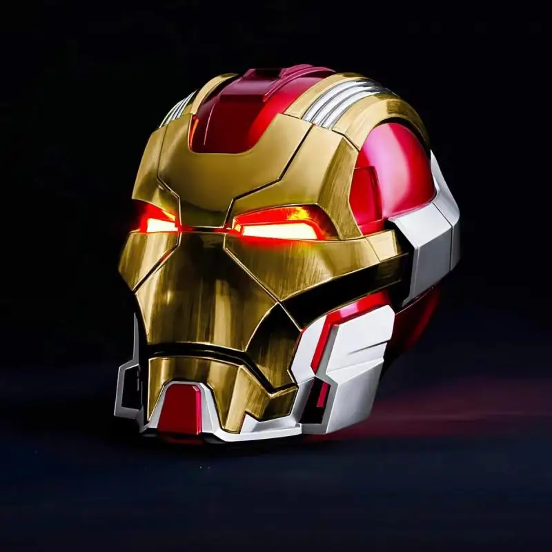

Шлем Железного человека Джарвис MK5, черно-золотой, черно-серебристый, электрический, с голосовым управлением, коллекционная маска-маскарадная маска