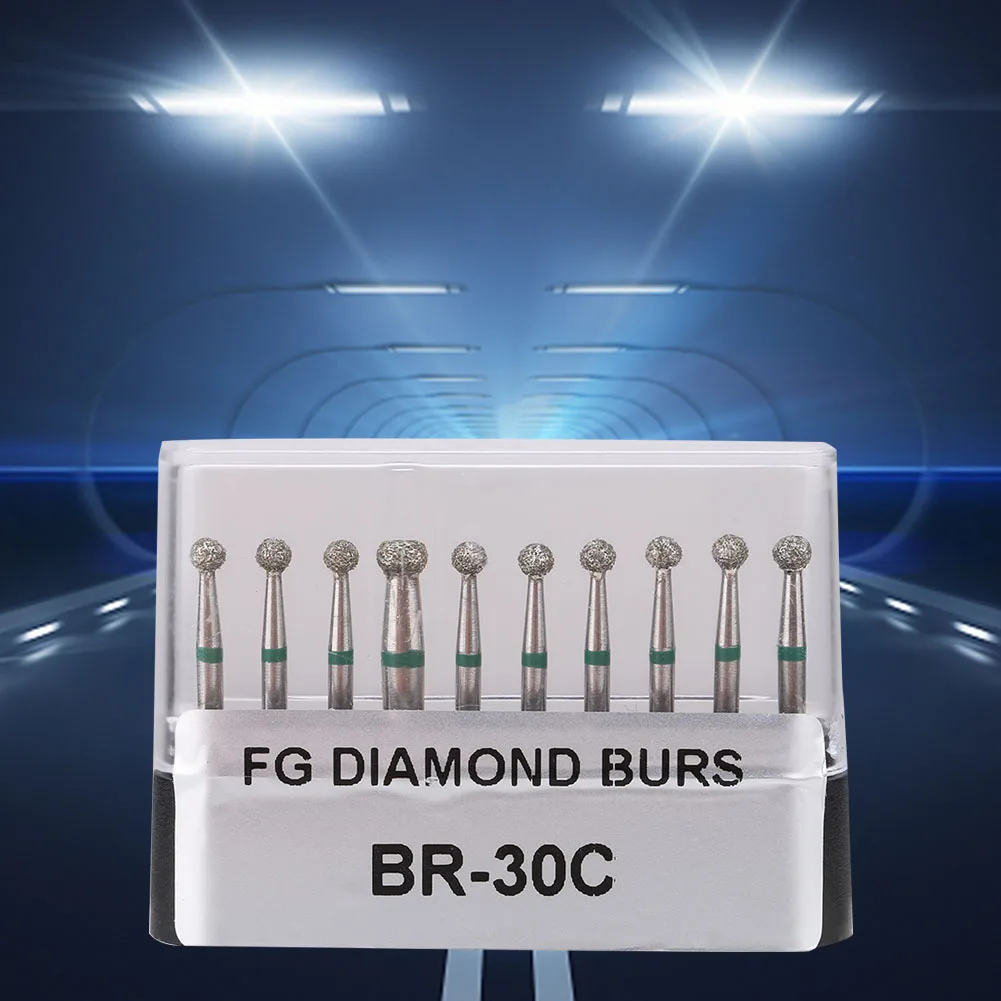 หัวกรอ BR-30C 10ชิ้น/กล่องหัวกลม1.6มม. หัวกรอฟันหัวขัดแตกต่างกัน