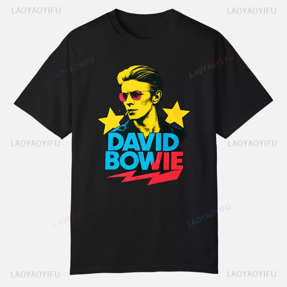 

Футболка мужская D-David Bowie с коротким рукавом, хлопковая, с принтом, в стиле стритвир, летняя, с графическим дизайном, на заказ