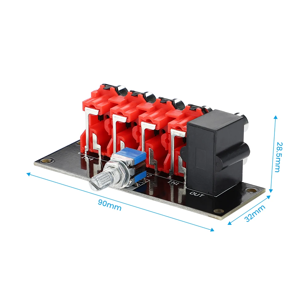 AIYIMA Audio Signal Switch Input Selection Board RCA 4 Ways Audio source Signal Relay Selector Switching Board for Home Theater