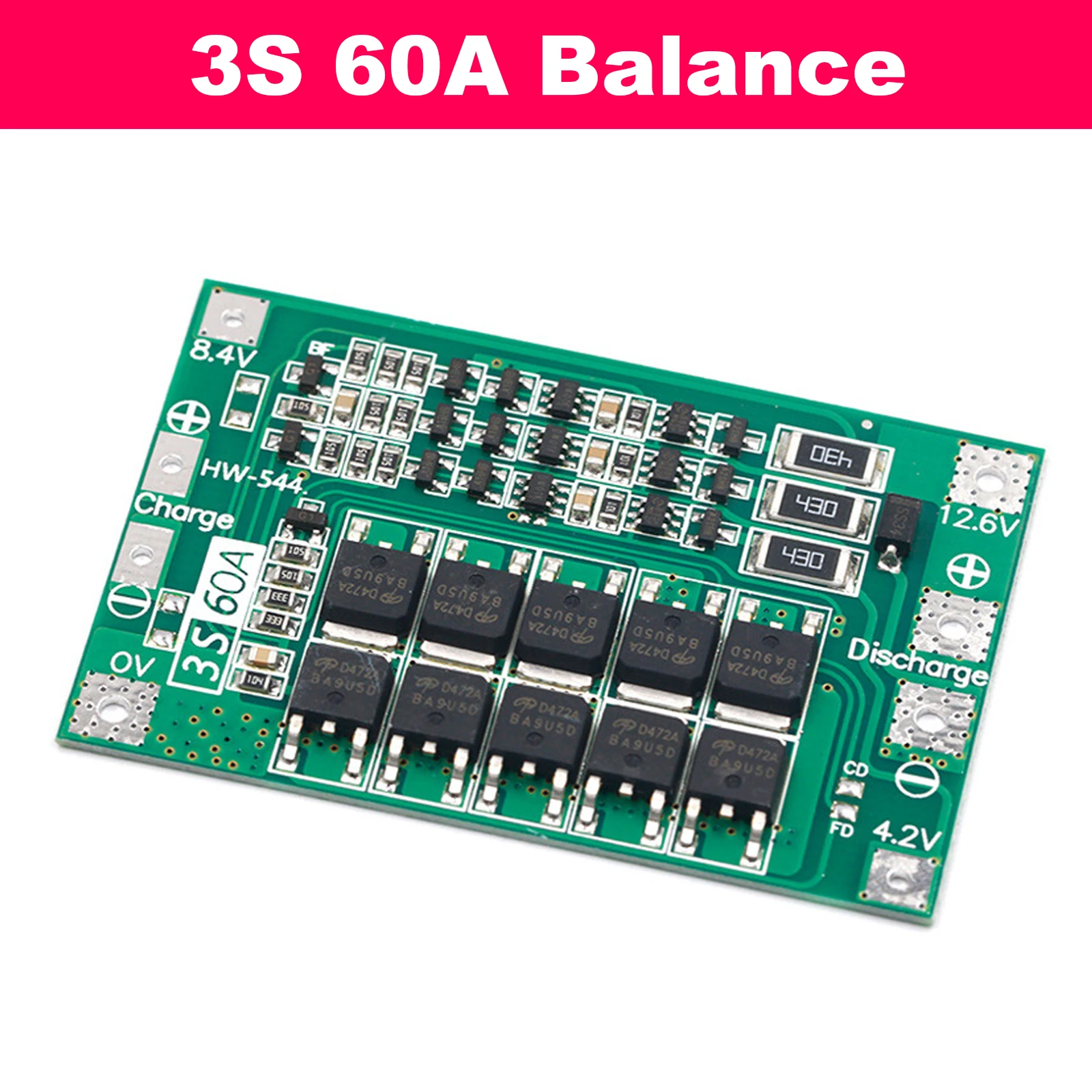 3S 4S 40A 60A Li-Ionen-Lithium-Batterieschutzplatine BMS 12V 16.8V mit Überladungsschutz und verbessertem Balancing für Bohrmaschinen und DIY-Anwendungen