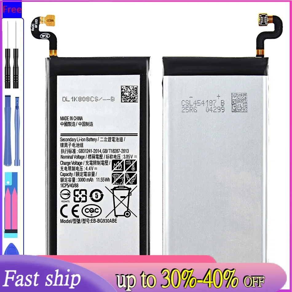 Battery EB-BG930ABE For Samsung Galaxy S7 SM-G930 G930A G930K G930F G930FD G930R6 G930T G930W8 Mobile Phone + Tools