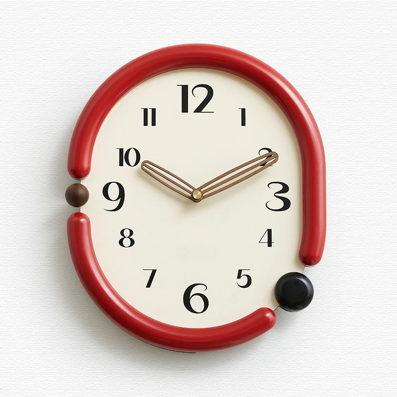 No Punching Wall Clock Living Room Simple Atmosphere 2026 New Creative Light Luxury Clock Wall Hanging