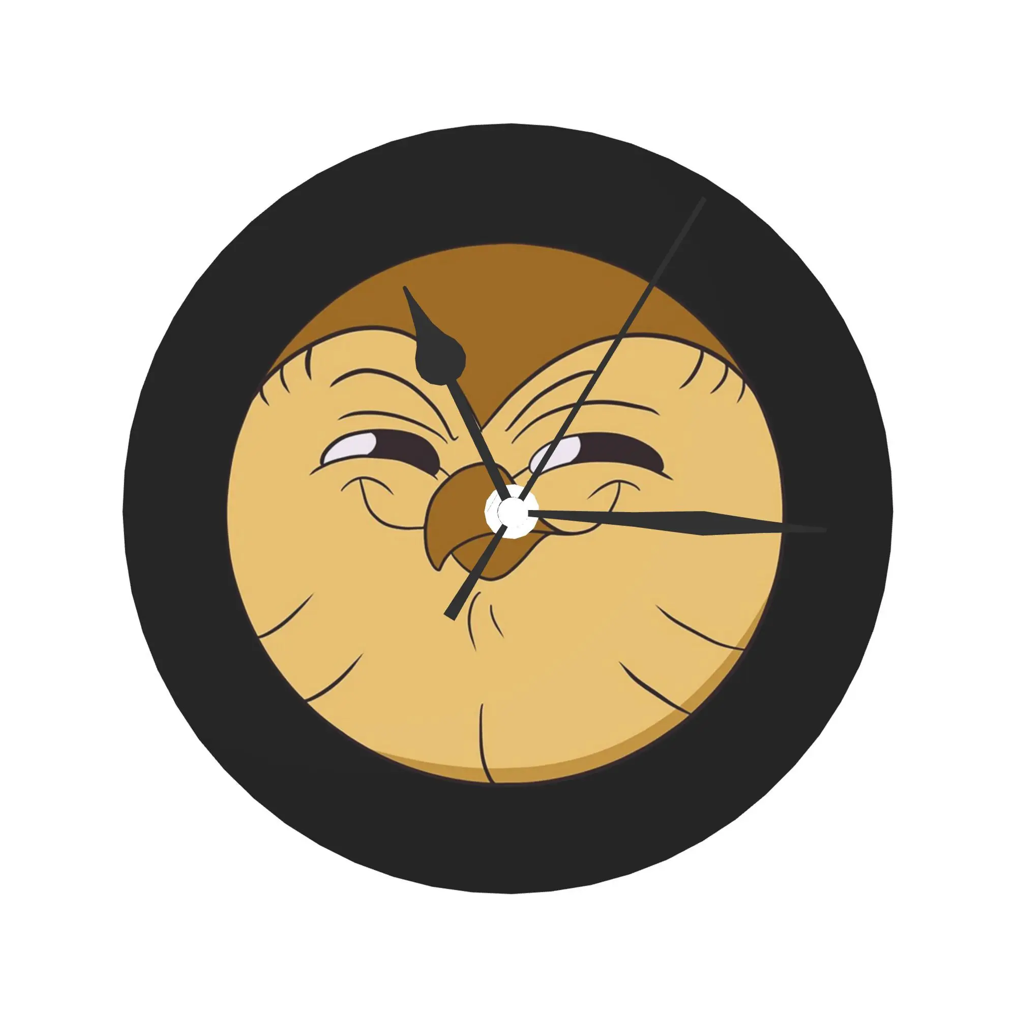 The Owl House - ساعة حائط كذبة مؤذية لتزيين الغرفة وساعة دائرية صامتة لغرفة النوم وغرفة المعيشة والمطبخ والمنزل