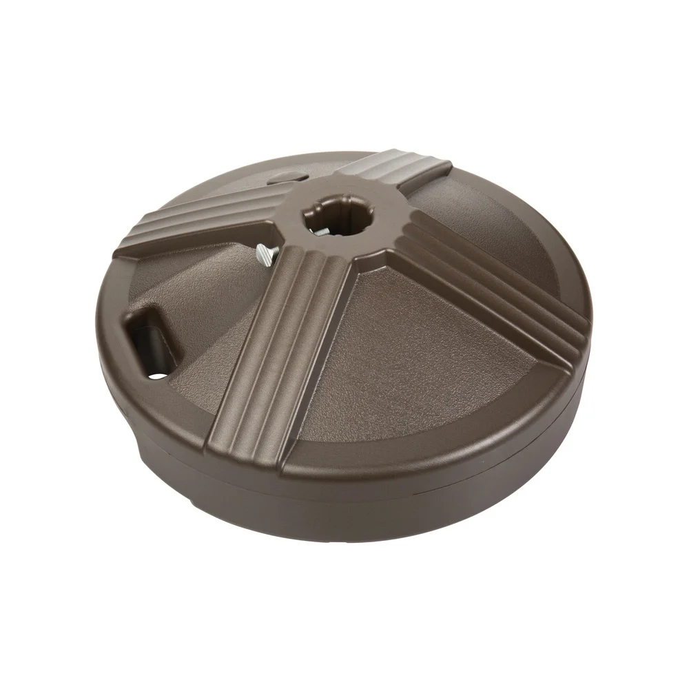 Durable Fillable Umbrella Base Patio Tables Weather Resistant High Density Polyethylene Easy Assembly Molded Handles Secure