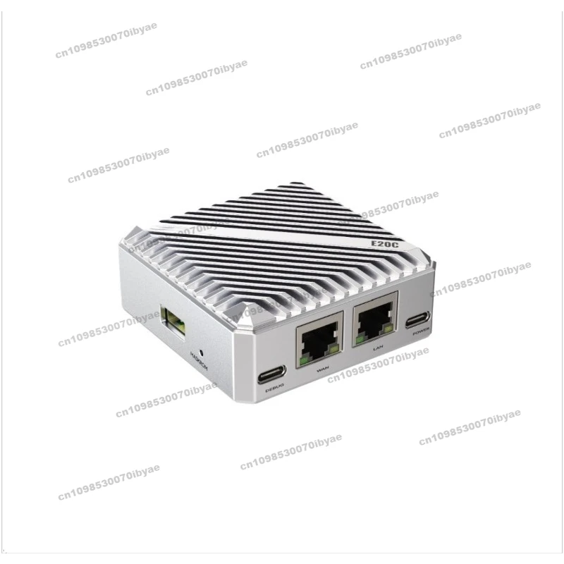 Suitable for Radxa Gateway E20C Mini Gateway, Dual Gigabit Ethernet Ports, with CNC Aluminum Cooling Housing