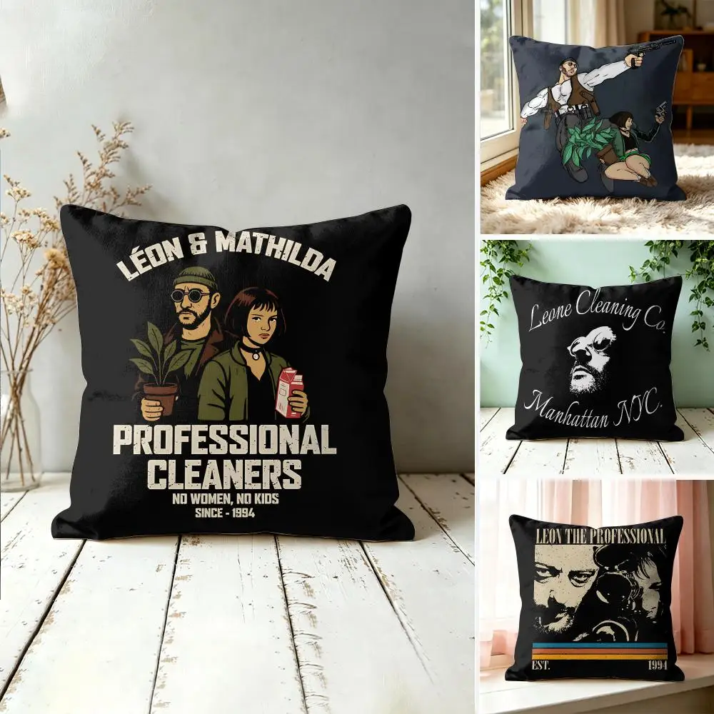 Leon The P-professional Cushion Cover Square Decorative Throw Pillow 40x40cm For Sofa Bedroom Living Room Home Decor