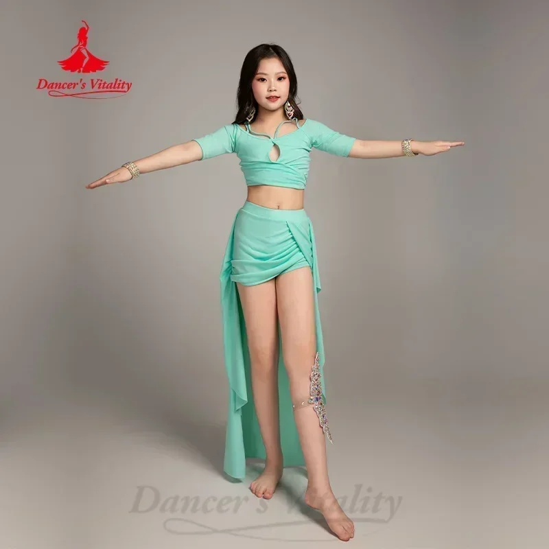 Belly Dance Costume Set Children\'s Elegant and Comfortable Practice Clothes Girls\' Oriental Dance Professional Training Clothes