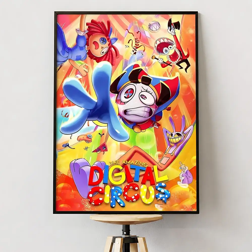 Animation A-Amazing D-Digital Circus Poster, PP, selbstklebendes, dekoratives Poster, wasserfest, für Wohnung, Schlafzimmer – Detail 14