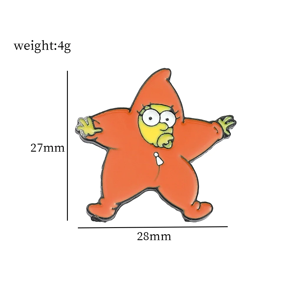 Металлические эмалированные броши в виде Симпсонов, Мультяшные аниме значки Гомера, Барта, украшения для одежды, милые заколки для лацканов, аксессуары для рюкзака