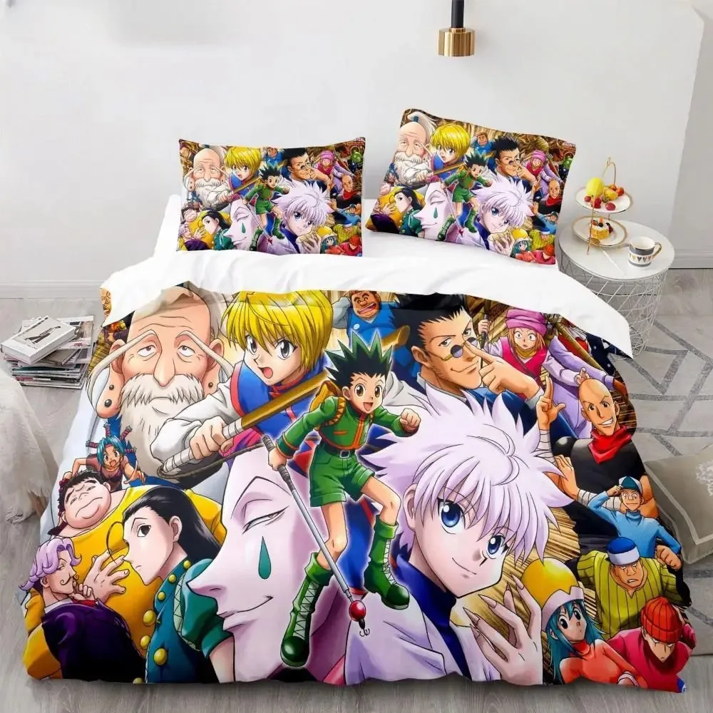 

3D Print Anime Hunter X Hunter Duvet Cover Set Bedding Set Japanese Anime Twin Queen King Quilt Cover Pillowcases Home Textiles