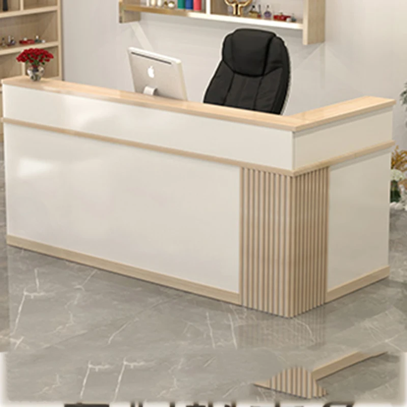 Luxurious Coffee Shop Reception Desks Office Commercial Modern Reception Desks Mobile Rezeption Desk Beauty Office Furniture