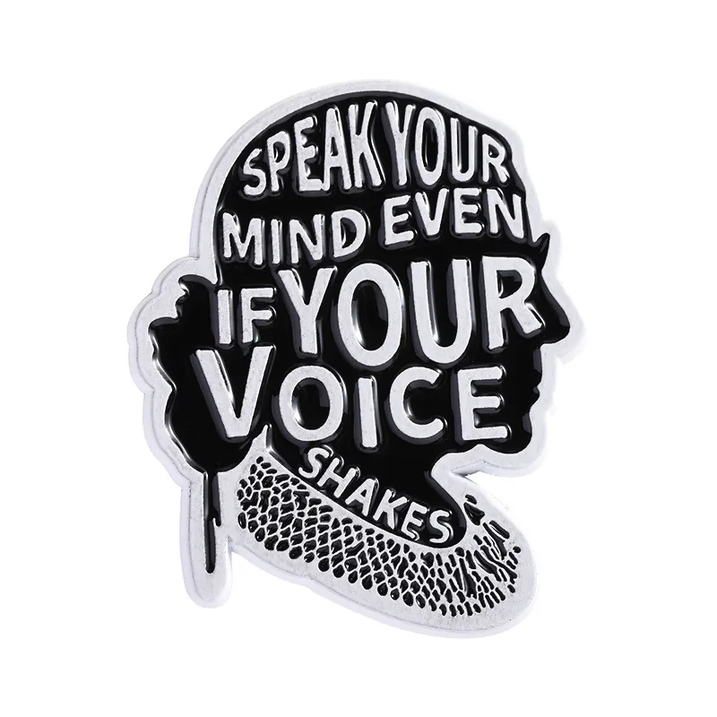 Creative Text Avatar-Shaped Badges, Fun and Inspiring Quotes Alloy Pins, Accessories for Clothing and Bags, Gifts for Friends