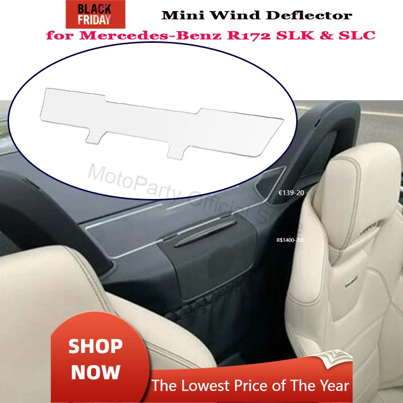 Mini pare-brise déflecteur de vent pour mercedes-benz 2011 – 2026 55 AMG R172 SLK & SLC 200 300 350 250 CDI/ d essence Convertible
