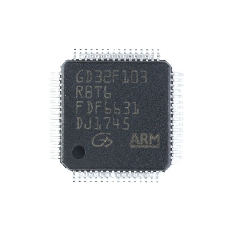 Original Authentic GD32F103RBT6 LQFP-64 Cortex-M3 32-bit 108MHz 128K Flash MCU IC for Hardware Designer BOM Buyer Industrial Dev