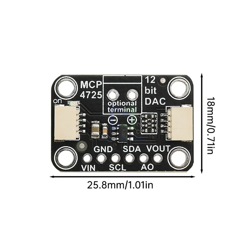 

MCP4725 12-Bit Digital To Analog Converter Module For DAC For STEMMA QT Qwiic 2.7-5.5V I2C For DAC Breakout Board