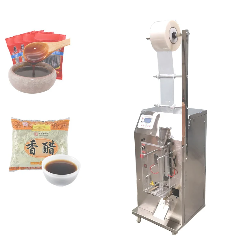 เครื่องบรรจุบรรจุภัณฑ์ชั่งน้ําหนักอัตโนมัติอัจฉริยะบรรจุถุงน้ําผลไม้นมซอสน้ําส้มสายชูและเครื่องบรรจุของเหลวอื่น ๆ