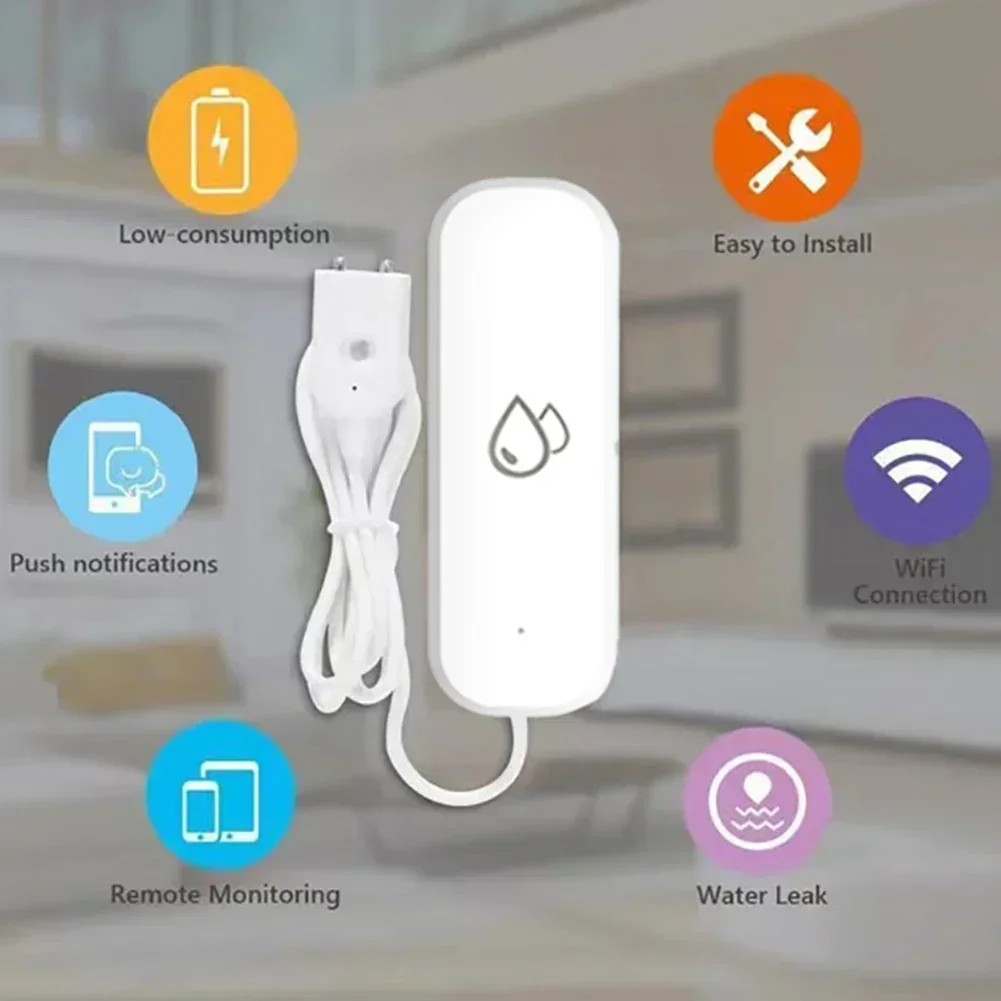 Imagem -05 - Tuya para wi fi Sensor de Vazamento de Água Alarme de Vazamento de Inundação Automação de Vida Doméstica Proteção de Segurança Residencial