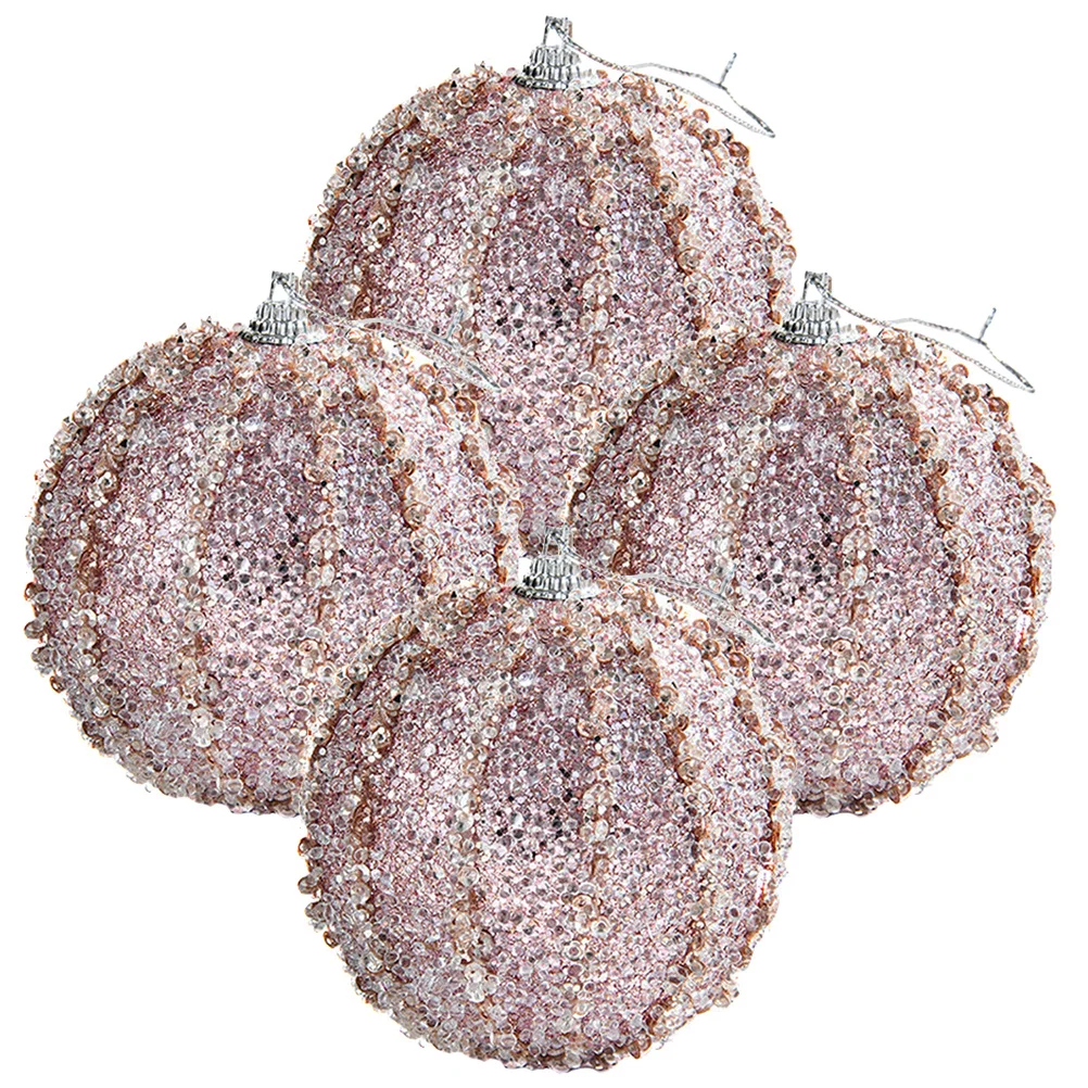 

4Pcs Christmas Balls Decorative Foam Hanging Ornaments Xmas Tree Decorations Party Home Xmas Supplies Christmas Tree Balls