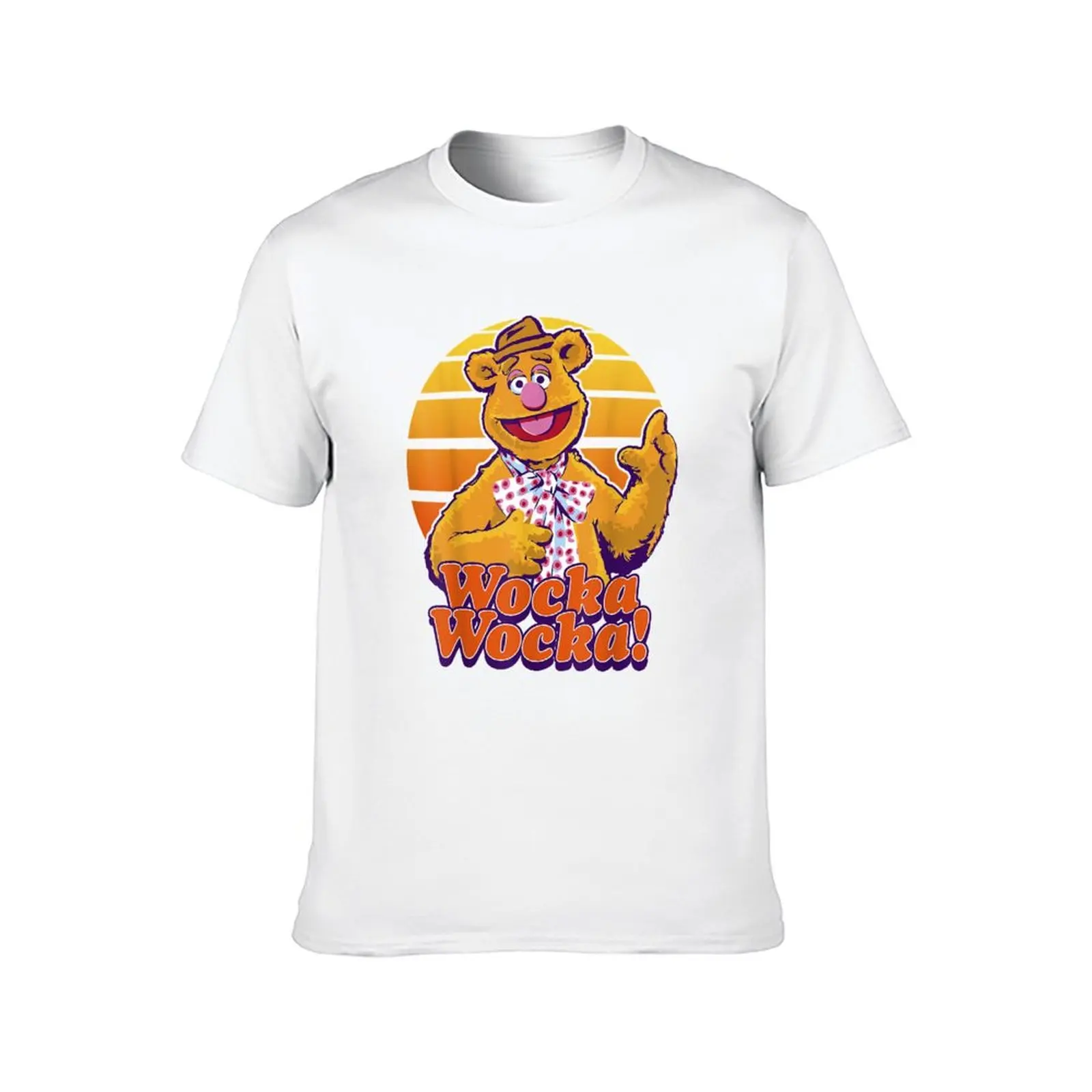 The Muppets Fozzie Bear Wocka Wocka Portrait T-Shirt t shirts with prints t shirt man luxury t shirt man cotton T-Shirt