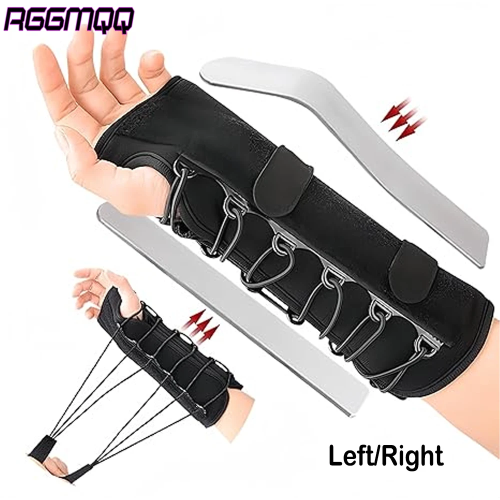 

Adjustable Wrist Brace with Splint for Carpal Tunnel & De Quervain's - Night Support for Sprains, Arthritis - Fits Men & Women