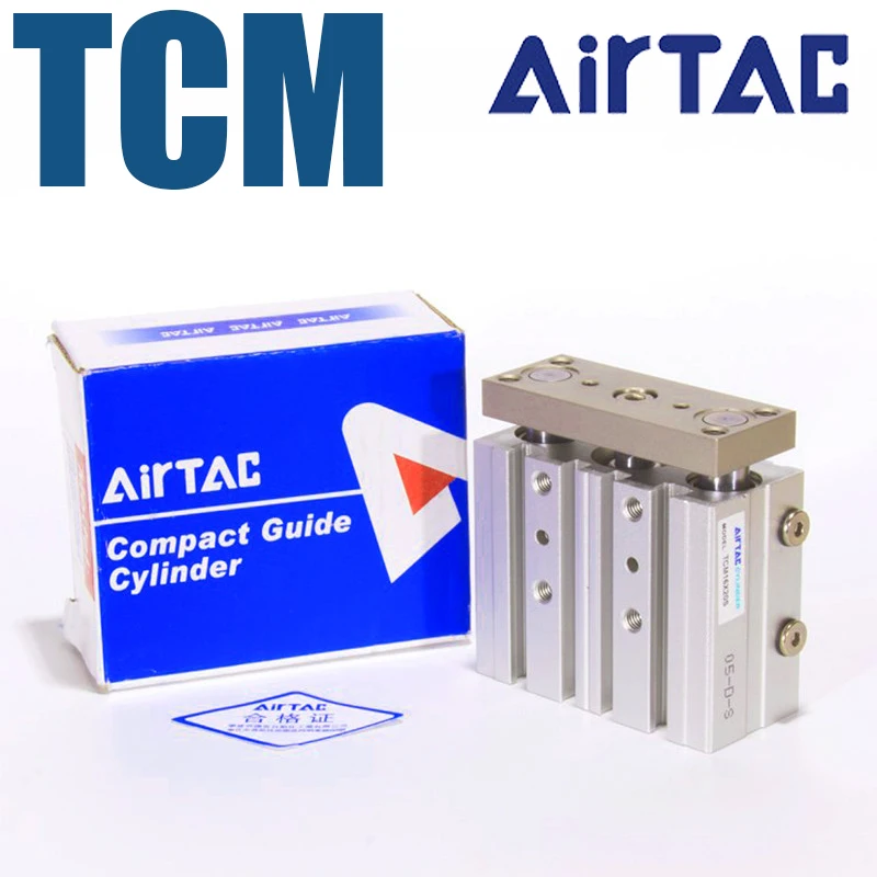 AirTAC Three Axis Guided Cylinder TCM16/20/25/32/40/50/63 Double Acting  With Magnet For Automation Equipment Free Shipping